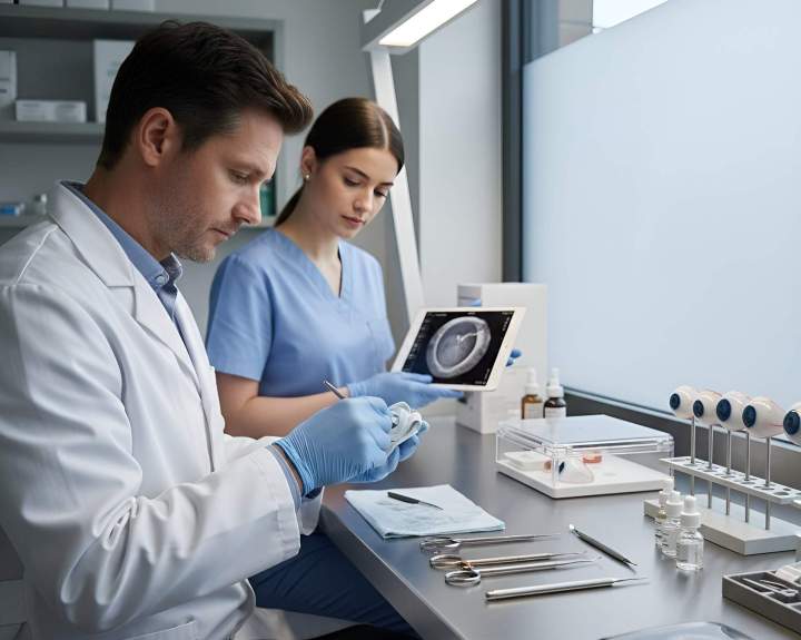 Eye prosthesis maintenance in Longueuil